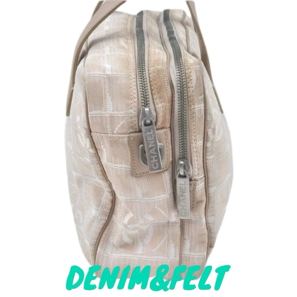 CHANEL Nylon/Leather New Travel Line 2Way Shoulder/Hand Bag/Tote | Beige 🖤 - Picture 5 of 16